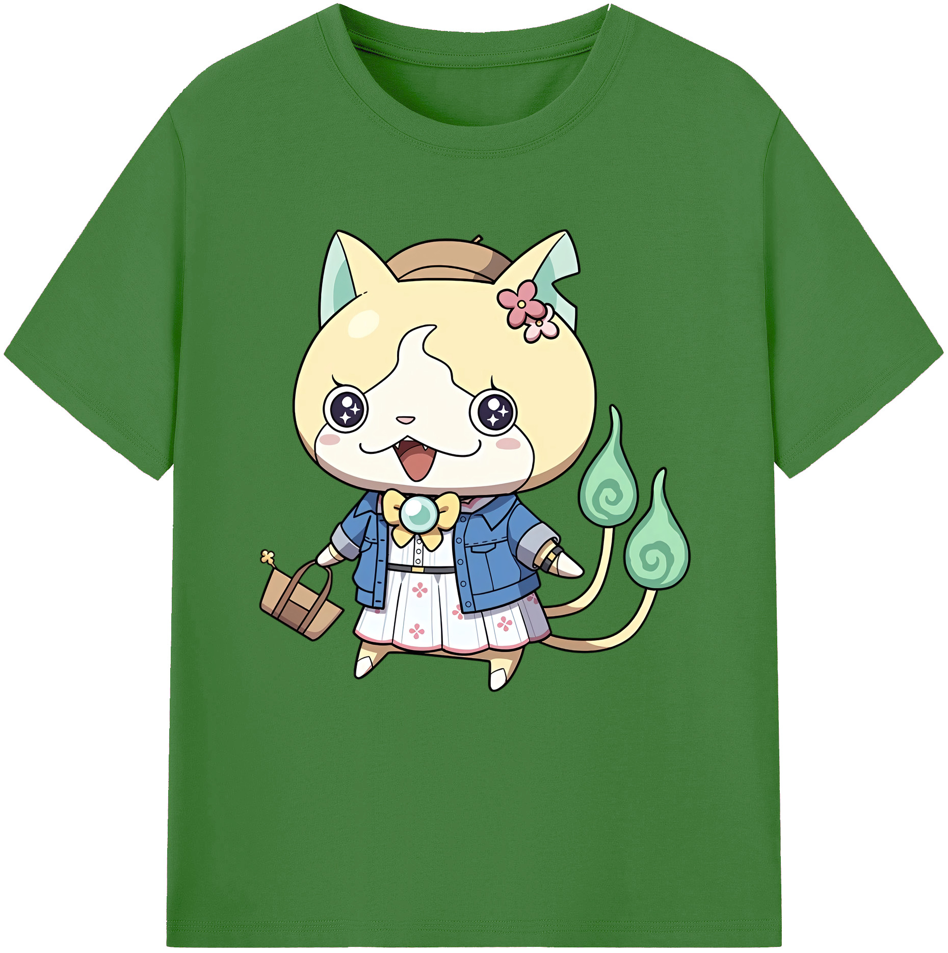 （画像用） 妖怪ウォッチ Yo-kai Watch レディースカジュアルプリントTシャツ（綿100％）